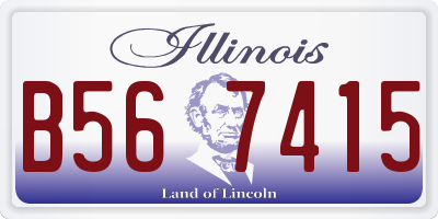 IL license plate B567415