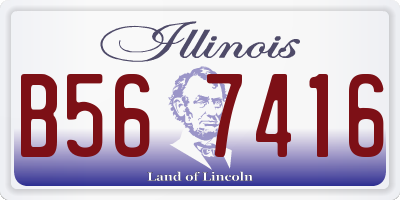 IL license plate B567416