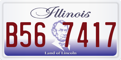 IL license plate B567417