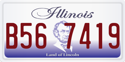 IL license plate B567419