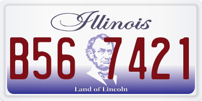 IL license plate B567421