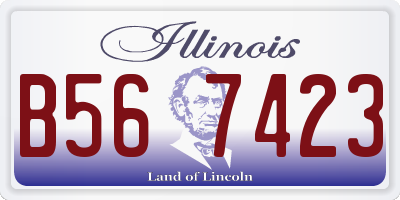 IL license plate B567423