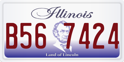 IL license plate B567424