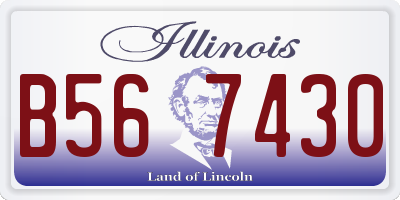 IL license plate B567430