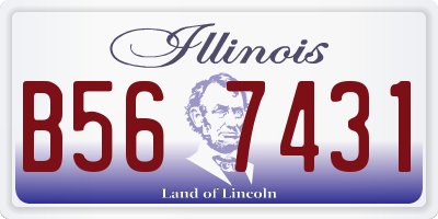 IL license plate B567431