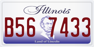 IL license plate B567433