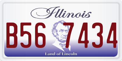 IL license plate B567434