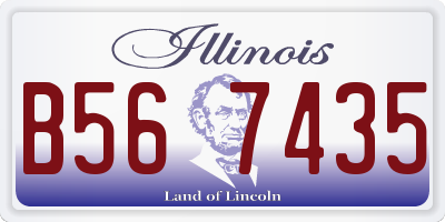 IL license plate B567435