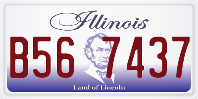 IL license plate B567437