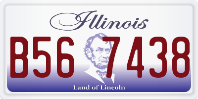 IL license plate B567438