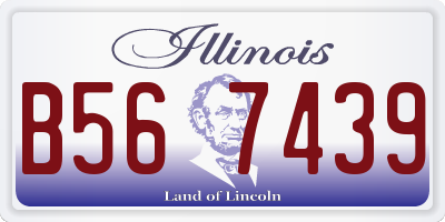 IL license plate B567439