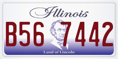 IL license plate B567442