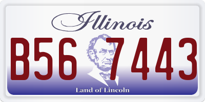 IL license plate B567443