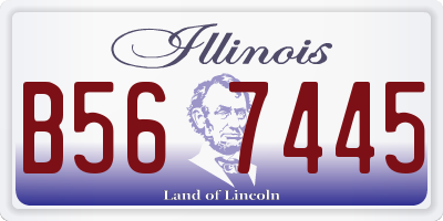 IL license plate B567445