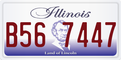 IL license plate B567447