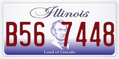 IL license plate B567448