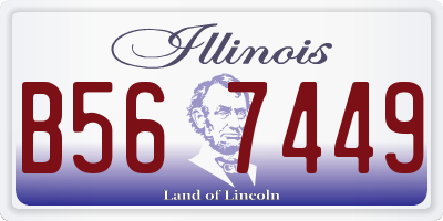 IL license plate B567449