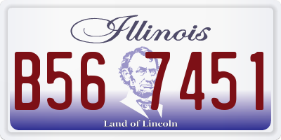 IL license plate B567451