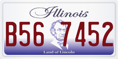 IL license plate B567452