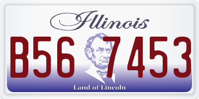 IL license plate B567453