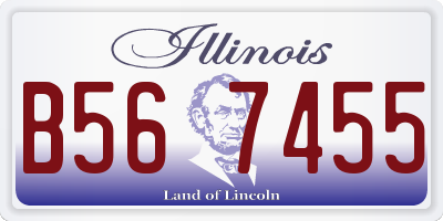IL license plate B567455
