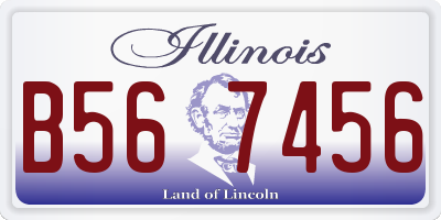 IL license plate B567456