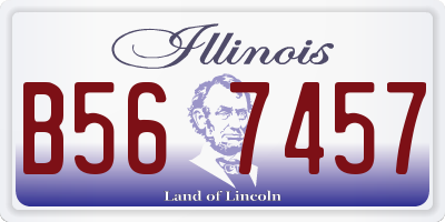 IL license plate B567457