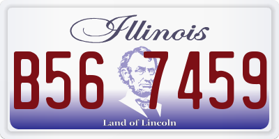 IL license plate B567459