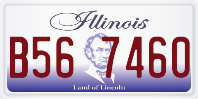 IL license plate B567460