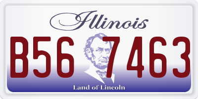 IL license plate B567463