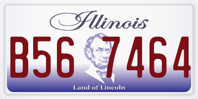 IL license plate B567464