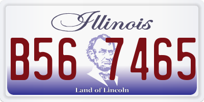 IL license plate B567465