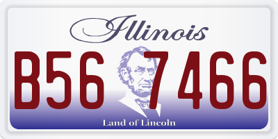 IL license plate B567466