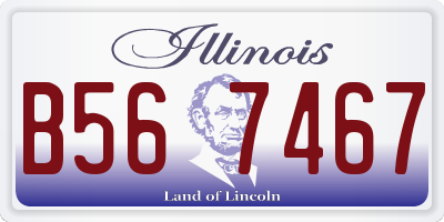 IL license plate B567467
