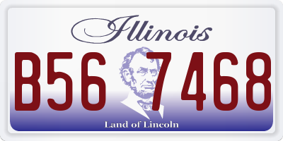 IL license plate B567468