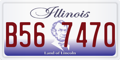 IL license plate B567470