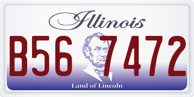 IL license plate B567472