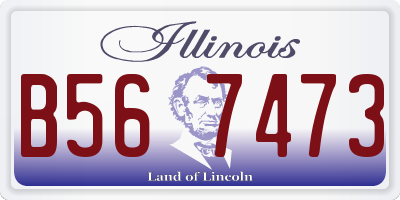 IL license plate B567473