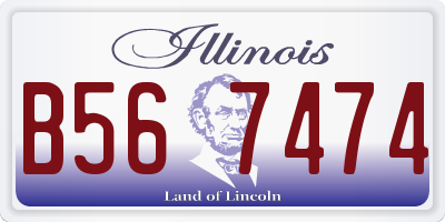 IL license plate B567474