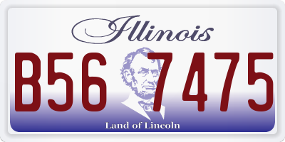 IL license plate B567475