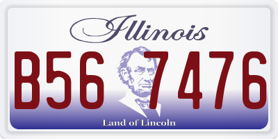 IL license plate B567476