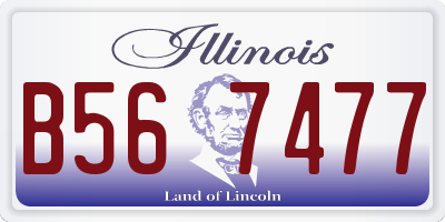 IL license plate B567477