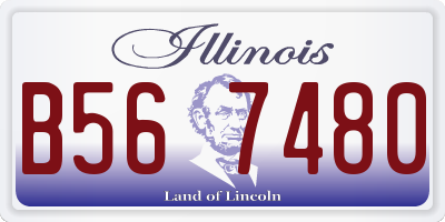 IL license plate B567480