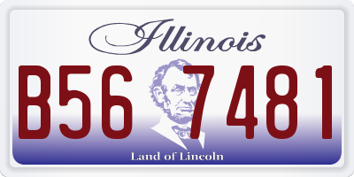 IL license plate B567481