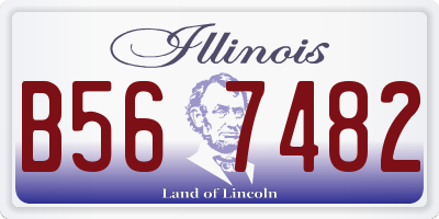 IL license plate B567482