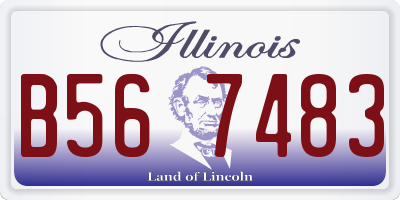 IL license plate B567483