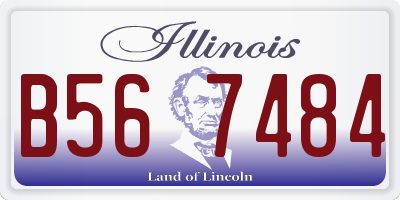 IL license plate B567484