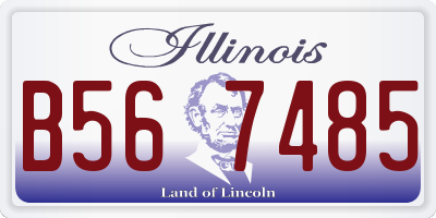 IL license plate B567485