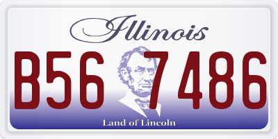 IL license plate B567486