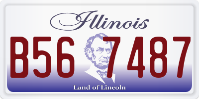 IL license plate B567487